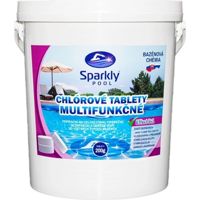 Sparkly POOL Chlórové tablety 5v1 multifunkčné Maxi 15 kg