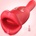 SuperLove French Kissing Tongue Dual Vibrator Red