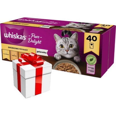 WHISKAS Adult sáčky Drůbeží hranolky + Překvapení pro kočku 40 x 85 g
