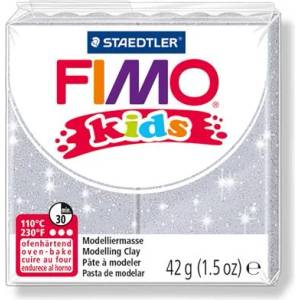 FIMO Глина, 42 g, горима, FIMO "Kids", сребрист блясък 8030-812 (8030-812)