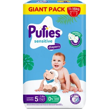 pufies Бебешки пелени Pufies Sensitive размер 5 - 72 броя