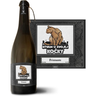 Sablio Bývam u svojej mačky Prosecco biele suché šumivé víno 10,5 % 0,75 l (holá fľaša)