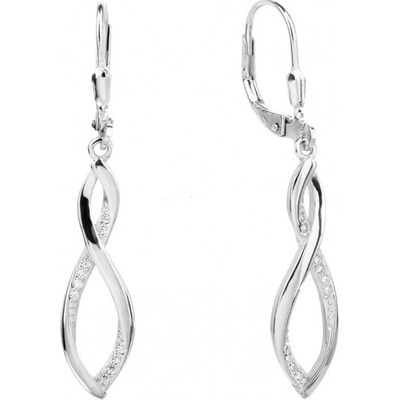 GRACE Silver Jewellery Stříbrné visací náušnice se zirkony Silvanni E-1497-MHT-3396/326