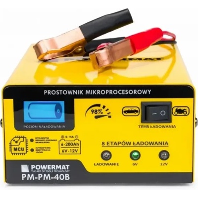 Powermat Зарядно устройство за акумулатор powermat pm-pm-40b, 6v / 12v (pm-pm-40b)