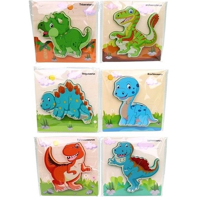 MaDe puzzle s dinosaury 15 × 15 cm