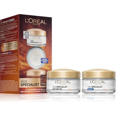 L´Oréal Paris Age Specialist 65+ denní pleťový krém Age Specialist 65 SPF20 50 ml + noční pleťový krém Age Specialist 65 50 ml