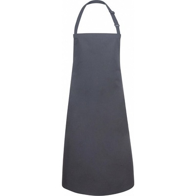 Karlowsky Základní gastro zástěra s páskem za krkem nastavitelným na sponu šedá tmavá