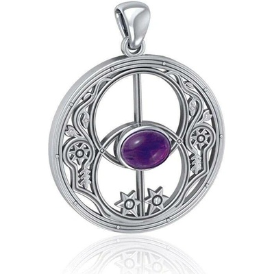 Fantasy Šperky CHALICE WELL stříbrný závěs s ametystem MJW193