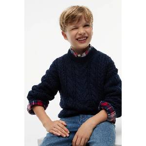 Tommy Hilfiger пуловер за деца с памук (KB0KB10626.9BY2)