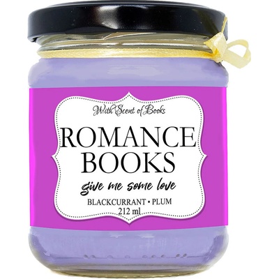 With Scent of Books Ароматна свещ - Romance Books, 212 ml (RBC212)