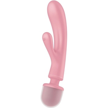ostatní Satisfyer Triple Lover Rabbit Vibrator Massager Pink