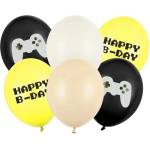 Party Deco Латексови Балони "Happy B-day" - Геймър (SB14P-336-000-6)