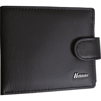 Черен мъжки портфейл от естествена кожа hassion 808