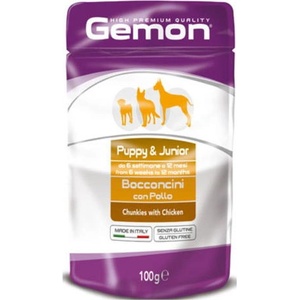  Пауч с хапки Gemon Junior Chicken - 0.1кг