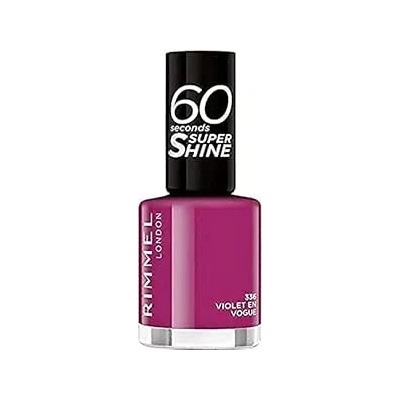 Rimmel 60 Seconds Super Shine 336 Violet ne Vouge lak na nehty- barva fialová 8 ml