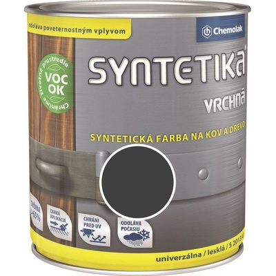 SYNTETIKA S 2013 U Vrchná syntetická farba na kov a drevo 0,6L 1805 antracitová