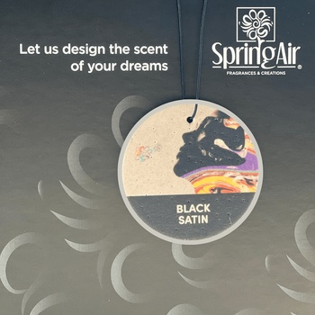 SpringAir Хартиен ароматизатори за кола black satin (145)