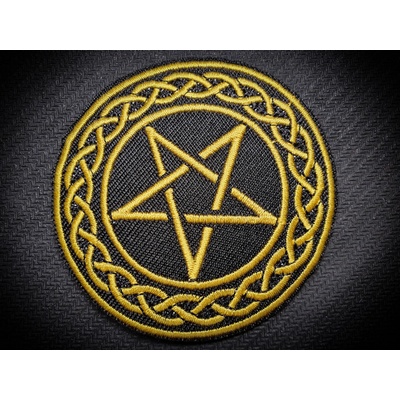 Nášivka - Nažehlovačka - Celtic Pentagram Yellow
