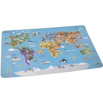 Image 1 of Classic World - Пъзел - Карта на света - 48 части (CW40017)