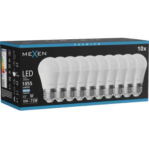 Mexen Nova 10x LED крушка E27, G45, 10W, Студена - 6500K, 1055 lm - L101-E27-1065-01x10 (L101-E27-1065-01x10)