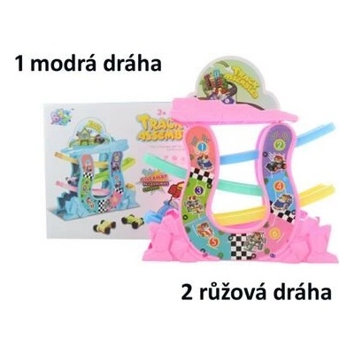 Dráha s autíčky varianta 2 růžová dráha