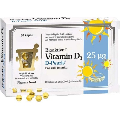 Pharma Nord Bioaktivní Vitamin D3 D-Pearls 25mcg 80 kapsúl