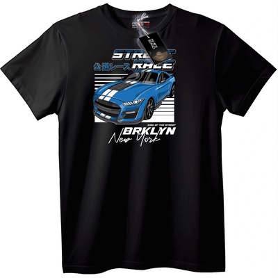 NOONEBRAND Тениска със Street Race от Бруклин - S, Black