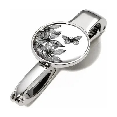 TROIKA Закачалка за чанта Troika- BLACK FLOWERS (#BGH03-A152)