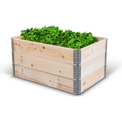 Set pre vyvýšený záhon 1200x800x600 + drevitá vlna