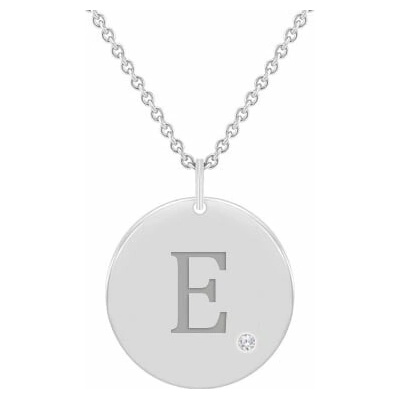 Eppi Platinový přívěsek s diamantem a gravírem písmene Sager P41224