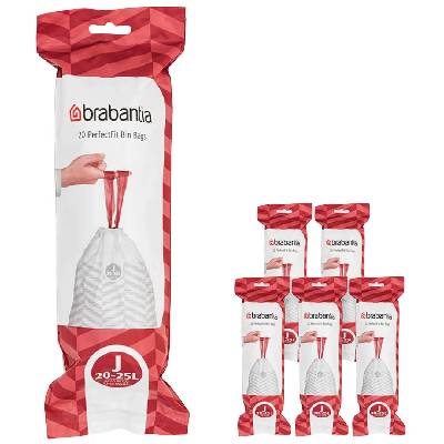 Торба за кош Brabantia - PerfectFit Sort&Go/Bo, размер J, 20-25 l, 120 броя (1005587)