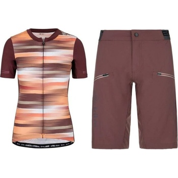 Kilpi MOATE-W tmavě červený + Kilpi TRACKEE-W tmavě červené