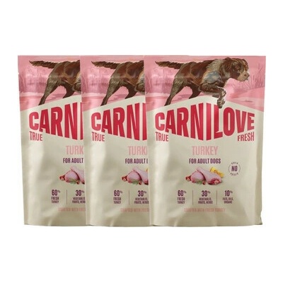Carnilove True Fresh Dog Turkey for Adult All Breeds 3 x 1,5 kg