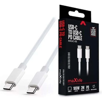 Maxlife MXUC-05 USB-C - UCB-C 20W, 2m, bílý