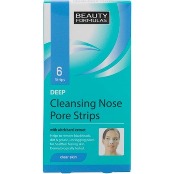 Beauty Formulas Deep Clean sing Nose Strips Čistiace pásky na nos 6 ks
