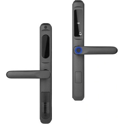 TTLock електронна смарт брава 85/92 мм с пръстов отпечатък за врати с AL и PVC профили цвят черен - ASD 13F (CNL0194)