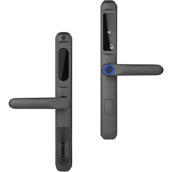 TTLock електронна смарт брава 85/92 мм с пръстов отпечатък за врати с AL и PVC профили цвят черен - ASD 13F (CNL0194)