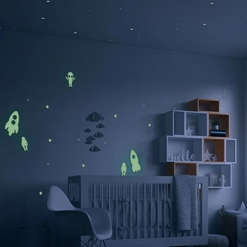 Image 1 of Art gift Стикер за стена - Космонавти