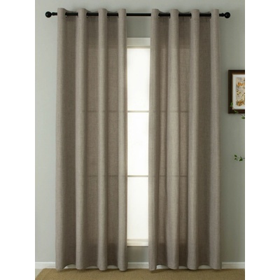 MKLuzkoviny.cz Závěsy Zara šedohnědá – 140 × 160 cm (2 ks)