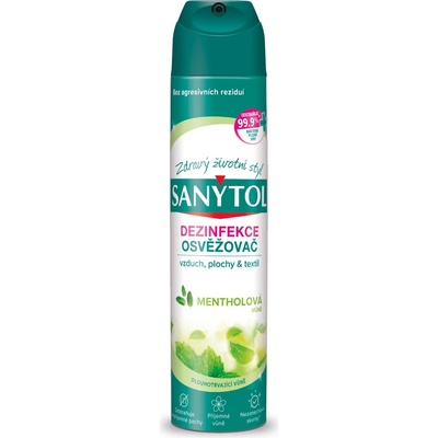 SANYTOL Dezinfekční Osvěžovač vzduchu menthol 300 ml