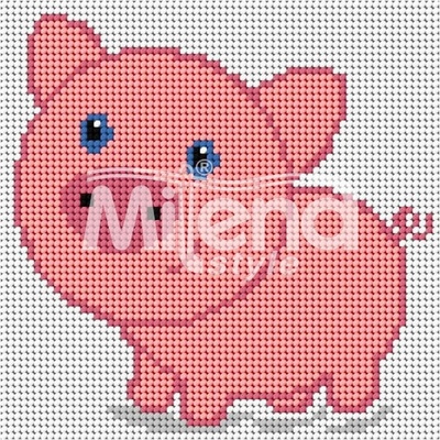 Milena Style Прасенце - гоблен с щампа с конци Ariadna