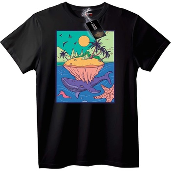NOONEBRAND Тениска Приключение на Китов остров - 2XL, Black