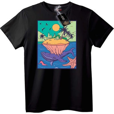 NOONEBRAND Тениска Приключение на Китов остров - 2XL, Black