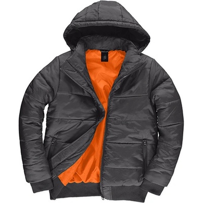 B & C Superhood pánska zimná bunda JM940 Dark Grey Solid
