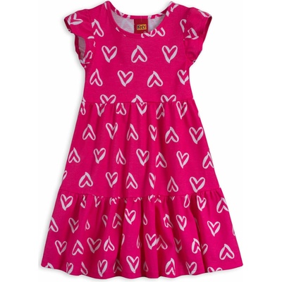 Dívčí šaty KYLY SRDÍČKA růžové