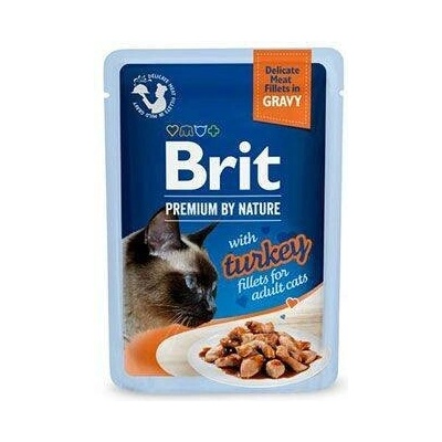 24ks BRIT Premium Cat Delicate Fillets in Gravy with Turkey 85 g
