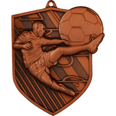 MD8049/B Medaila futbal 78x67 mm hr.3 mm bronz 7,8x6,7x0,3 cm