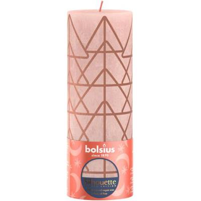 Bolsius Můjrendlík Rustikální růžovo jantarová 19 cm