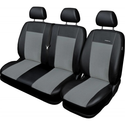 Autopotah Automega Ford Transit Custom, 3 místa 2012-2023, Eco kůže + alcantara šedé