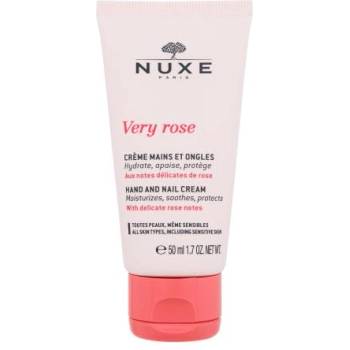 NUXE Very Rose Hand And Nail Cream хидратиращ, успокояващ и защитен крем за ръце и нокти 50 ml за жени